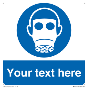 Custom Respirator Required Sign